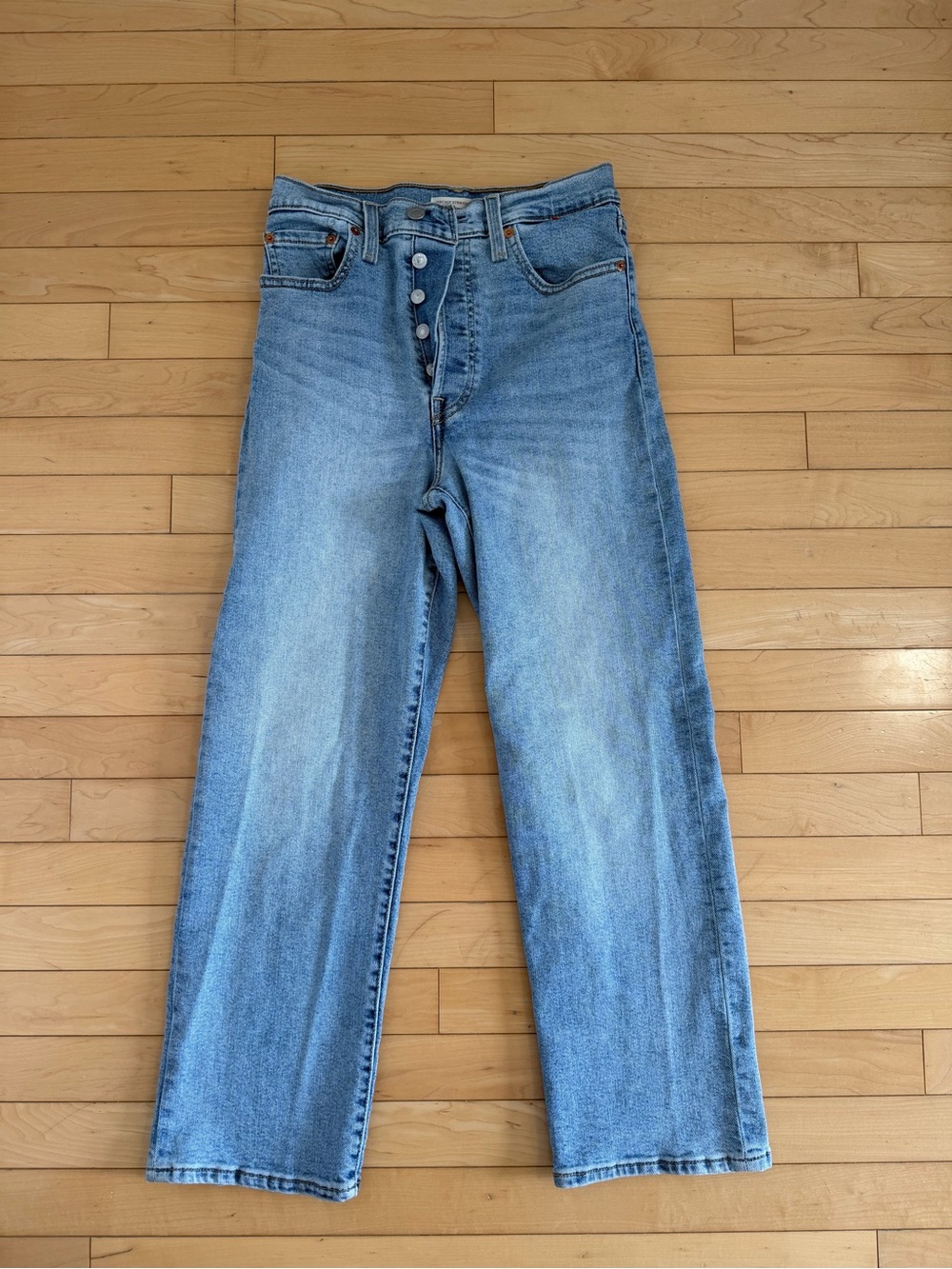 Levi’s Ribcage Straight Ankle Jeans Size 27 Light Wash High Rise